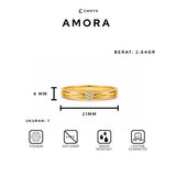 Emrys Premium Ring AMORA Real Titanium Anti Karat Cincin Titanium Pria Wanita