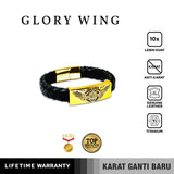 Emrys GLORY WING Bracelet Real Leather Gelang Kulit Pria dan Wanita