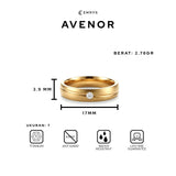 Emrys Premium Ring AVENOR Real Titanium Anti Karat Cincin Titanium Pria Wanita