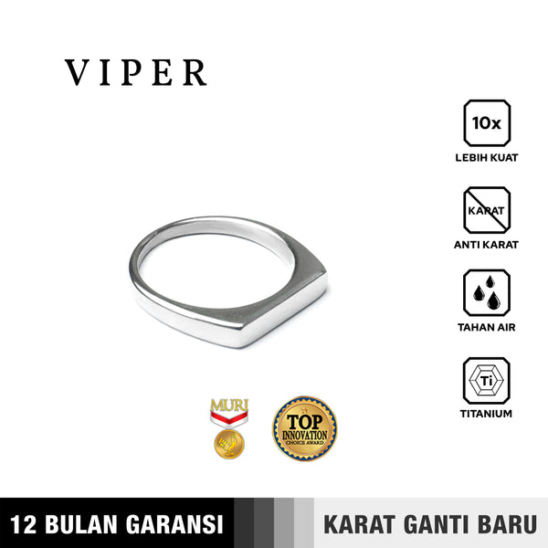 Emrys VIPER Ring Real Titanium Anti Karat Cincin Pria Wanita
