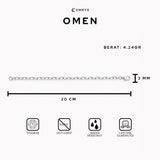 Emrys Premium Bracelet OMEN Real Titanium Aksesoris Gelang Anti Karat Pria Wanita Garansi Karat Seumur Hidup