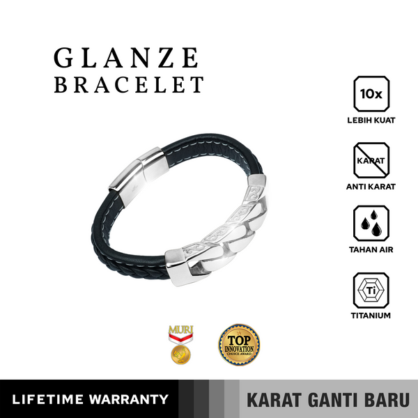 Emrys GLANZE Bracelet Real Leather Gelang Kulit Pria dan Wanita