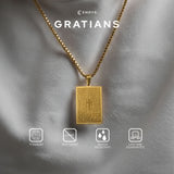 Emrys Liontin Set GRATIANS Real Titanium Anti Karat Kalung Titanium Pria Wanita