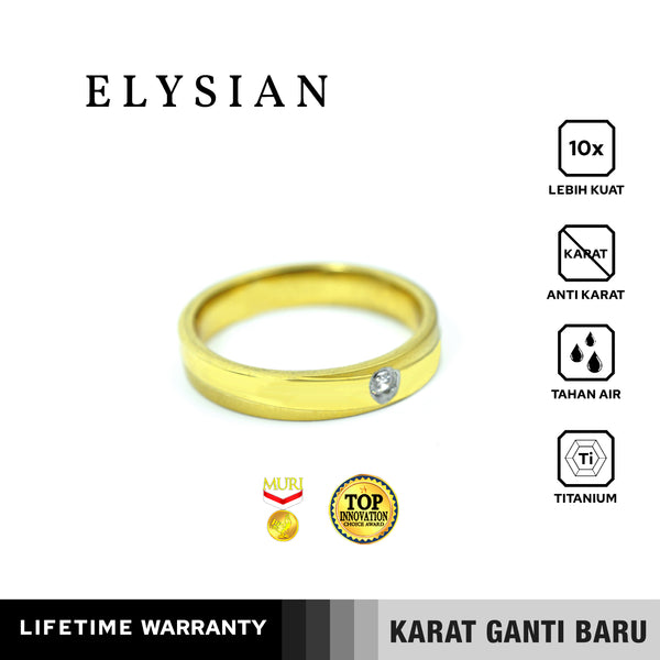 Emrys Simple Ring ELYSIAN Real Titanium Anti Karat Cincin Titanium Pria Wanita