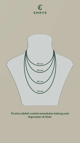 Emrys Liontin set MARIA Necklace Titanium Anti Karat Pria Wanita