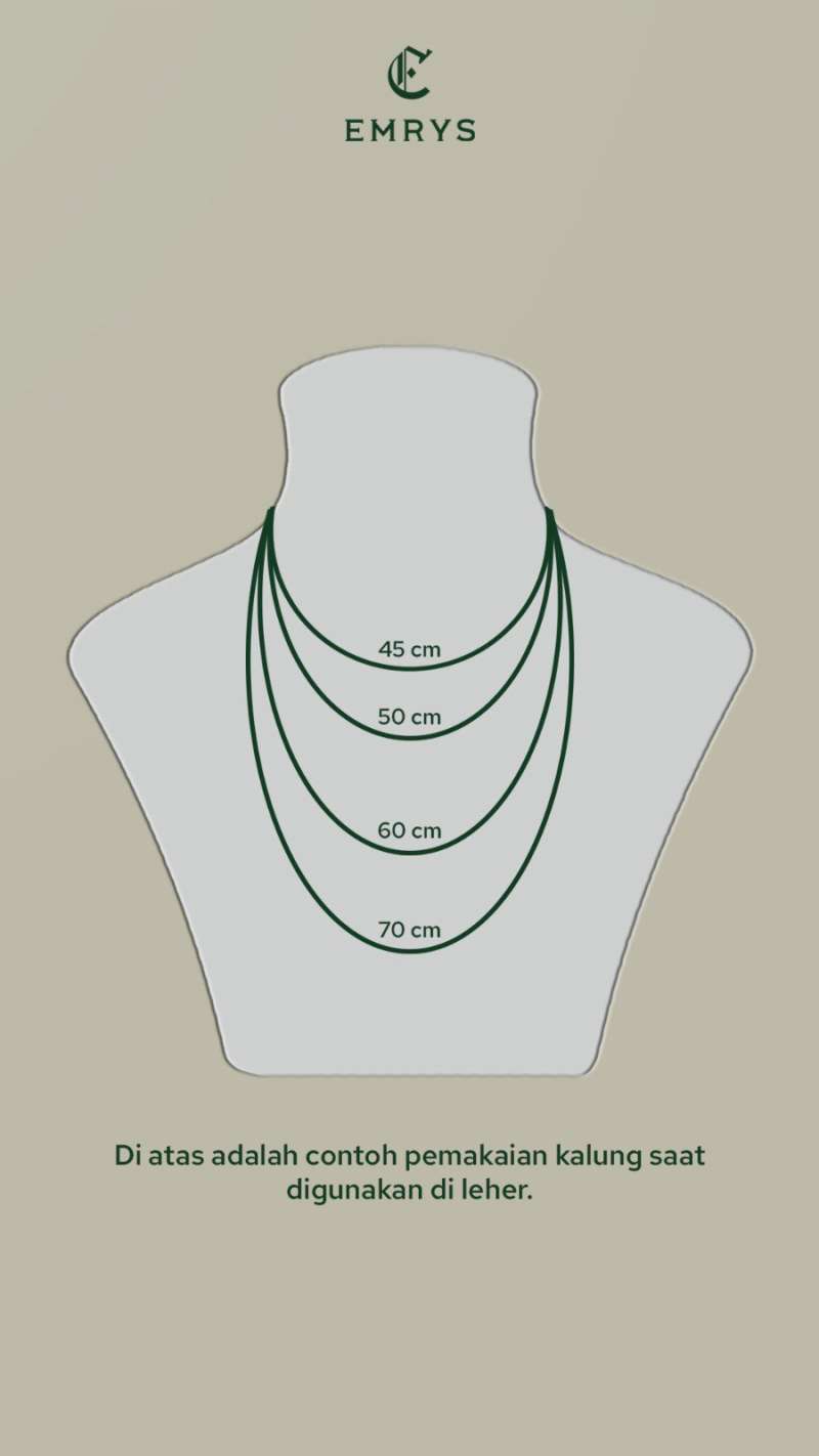 Emrys Liontin set MARIA Necklace Titanium Anti Karat Pria Wanita