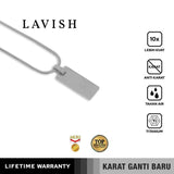 Emrys Liontin Set LAVISH Real Titanium Anti Karat Kalung Titanium Pria Wanita