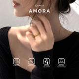 Emrys Premium Ring AMORA Real Titanium Anti Karat Cincin Titanium Pria Wanita