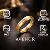 Emrys Premium Ring AVENOR Real Titanium Anti Karat Cincin Titanium Pria Wanita