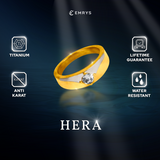 Emrys Premium Ring HERA Real Titanium Anti Karat Cincin Titanium Pria Wanita