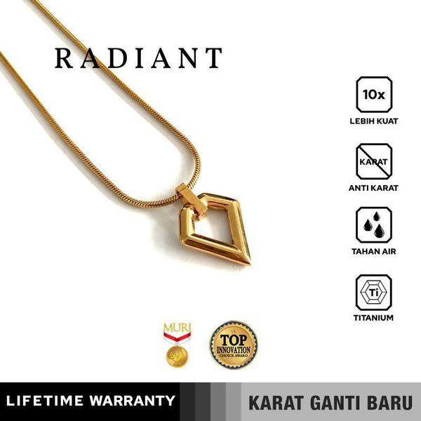 Emrys Liontin Set RADIANT Kalung Liontin Titanium Anti Karat Pria Wanita