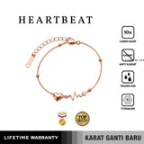 Emrys Bracelet HEARTBEAT Real Titanium Gelang Rantai Anti Karat Pria dan Wanita