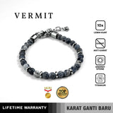 Emrys VERMIT Stone Bracelet Gelang Batu Anti-rust Pria Wanita