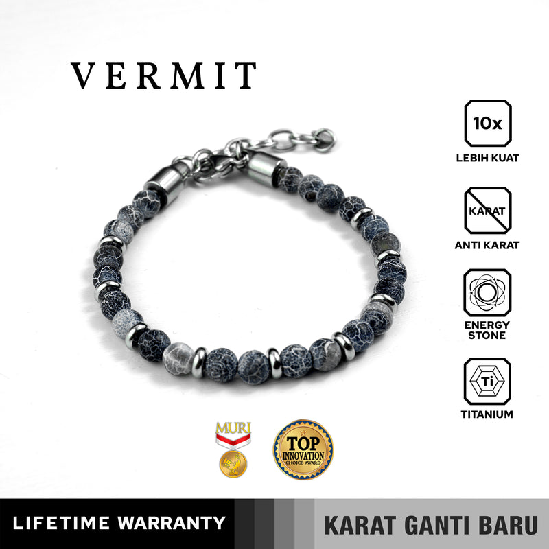 Emrys VERMIT Stone Bracelet Gelang Batu Anti-rust Pria Wanita