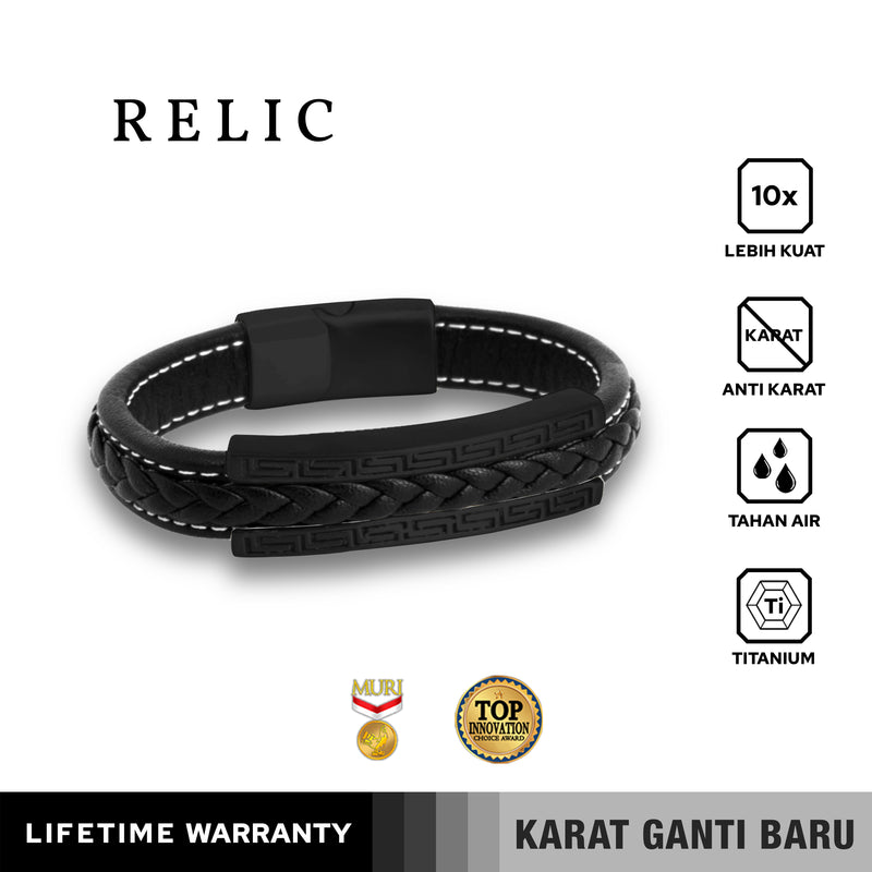Emrys RELIC Bracelet Real Leather Gelang Kulit Pria Wanita