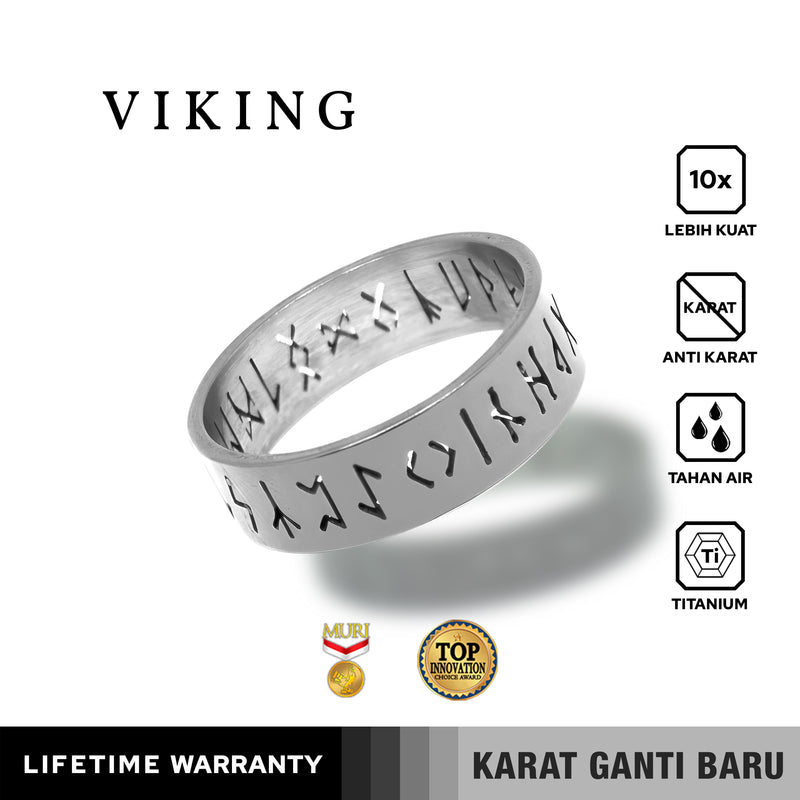 EMRYS Premium VIKING Ring Titanium Anti Karat Cincin Pria Wanita