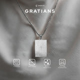 Emrys Liontin Set GRATIANS Real Titanium Anti Karat Kalung Titanium Pria Wanita