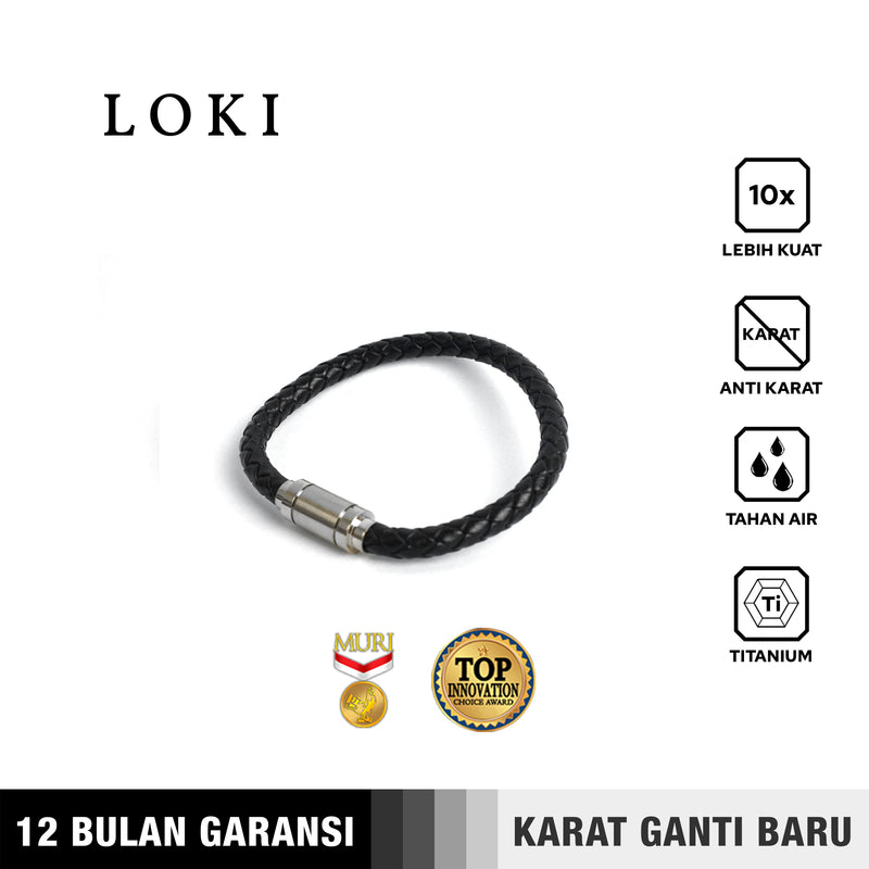Emrys LOKI Bracelet Real Leather Anti karat Gelang Kulit Pria Wanita
