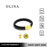Emrys OLINA Bracelet Real Leather Gelang Kulit Pria Wanita