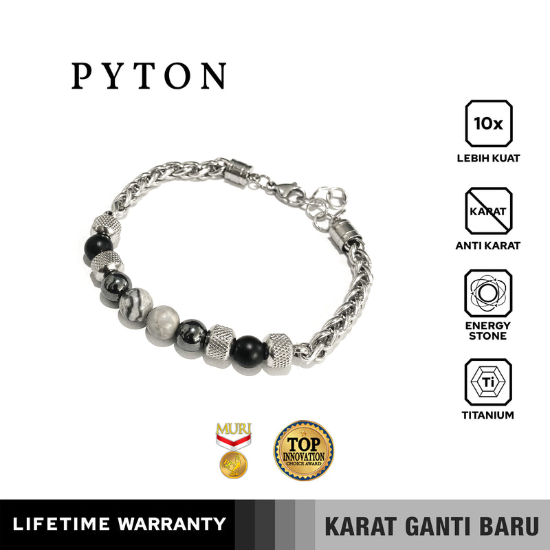 Emrys PYTON Stone Bracelet Gelang Batu Anti-rust Pria Wanita