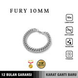 Emrys Premium Fury 10mm BRACELET Real Titanium GELANG Anti Karat Pria Wanita