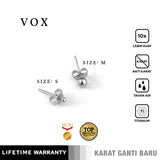 Emrys VOX  EARING 1 Pasang  Anting Tindik TITANIUM Anti Karat Pria dan Wanita