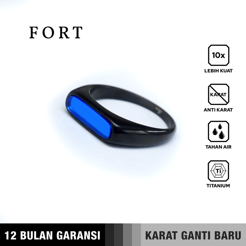 Emrys FORT COLOUR Ring Real Titanium Anti Karat Cincin Pria Wanita