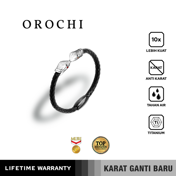 Emrys OROCHI  Bracelet Real Leather Gelang Kulit Pria Wanita