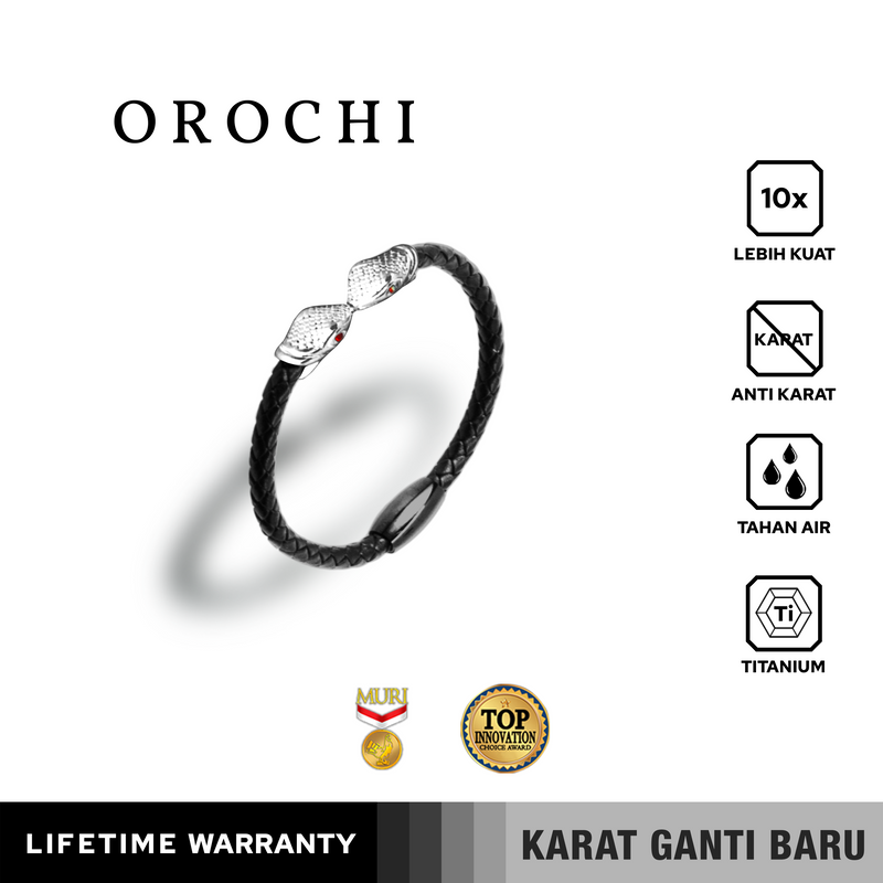 Emrys OROCHI  Bracelet Real Leather Gelang Kulit Pria Wanita