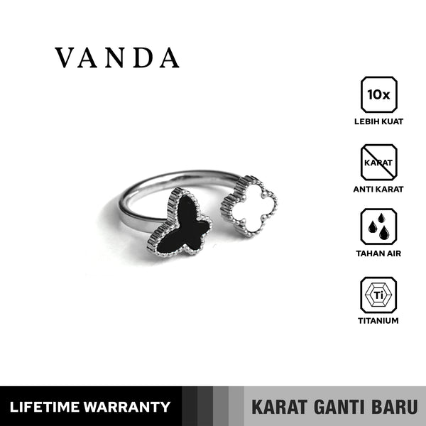 Emrys Premium VANDA Ring Real Titanium Anti Karat Cincin Titanium Pria Wanita
