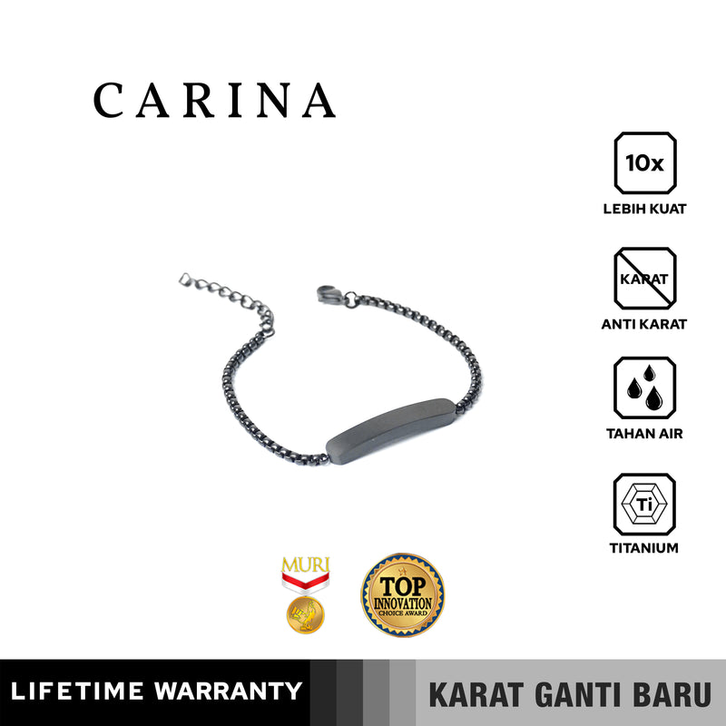Emrys Premium CARINA Real Titanium GELANG Anti Karat Pria Wanita
