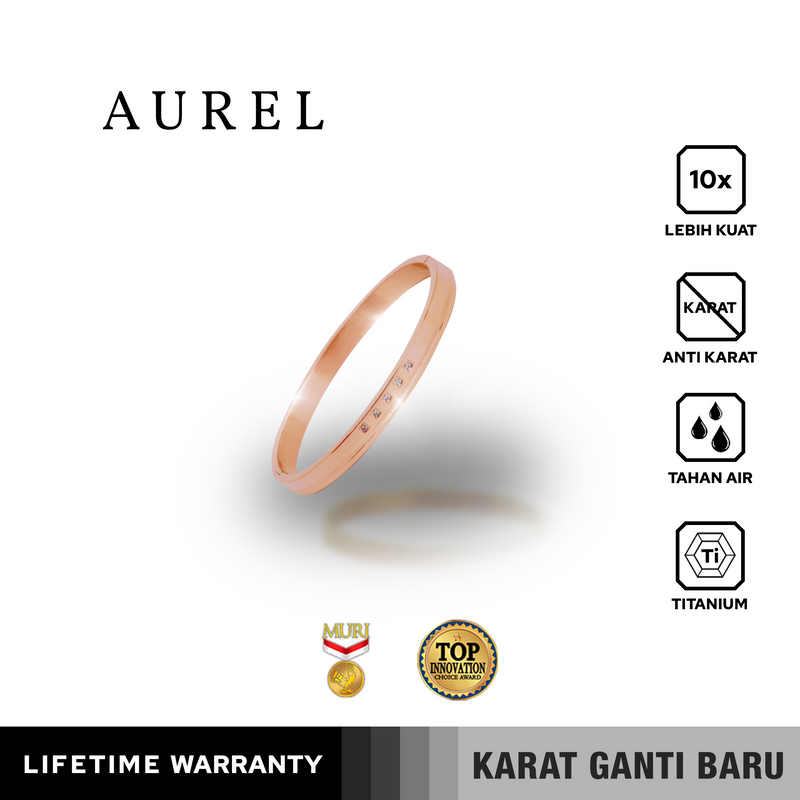Emrys Premium Bracelet AUREL Real Anti Karat Gelang Titanium Pria dan Wanita