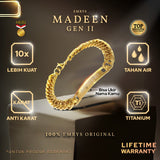 Emrys Premium MADEEN GEN II Real Titanium GELANG Anti Karat Pria Wanita