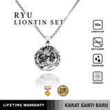 Emrys Liontin Set RYU Real Titanium Anti Karat Kalung Titanium Pria Wanita