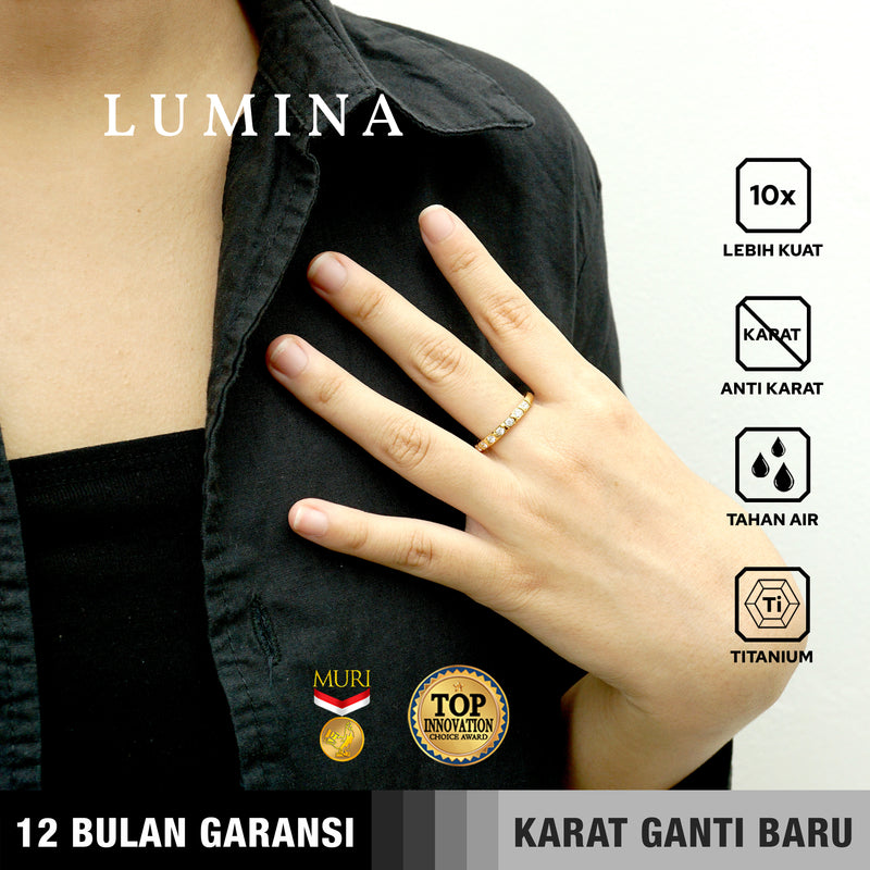 Emrys Ring LUMINA Anti Karat Cincin Titanium Wanita