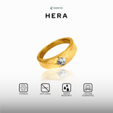 Emrys Premium Ring HERA Real Titanium Anti Karat Cincin Titanium Pria Wanita