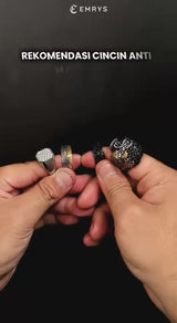 Emrys Premium Ring CLARIS Real Titanium Anti Karat Cincin  Pria Wanita