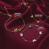 Emrys Bracelet DAISY Gelang Rantai Serut Real Titanium Anti Karat  Wanita