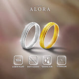 Emrys Premium Ring ALORA Real Titanium Anti Karat Cincin Titanium Pria Wanita