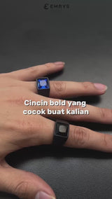 Emrys Premium Ring VARO DOFF Real Titanium Anti Karat Cincin Titanium Pria Wanita
