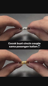 Emrys Premium Ring AVENOR Real Titanium Anti Karat Cincin Titanium Pria Wanita