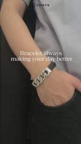 Emrys GLANZE Bracelet Real Leather Gelang Kulit Pria dan Wanita